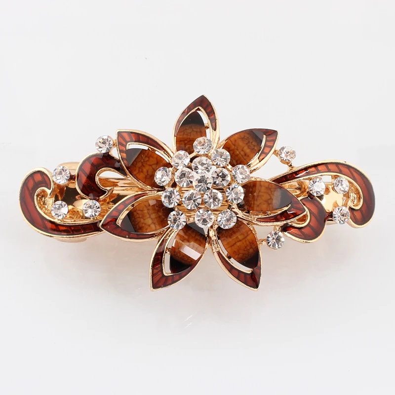 Красивая женская шпилька с цветочным принтом повязка на голову эпоксидная смола