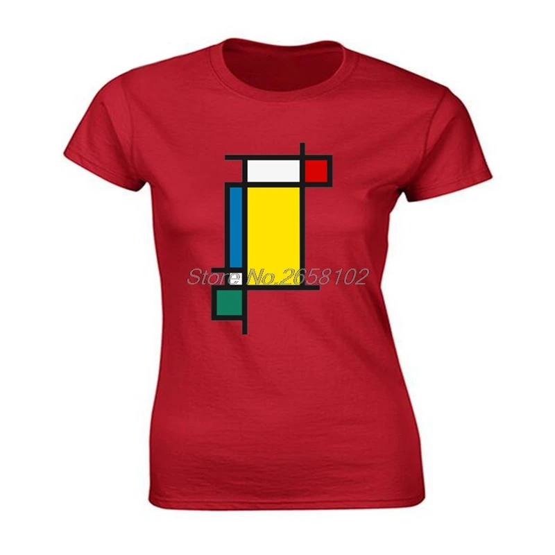 Футболка Mondrian женская с круглым вырезом хлопок короткий рукав топ