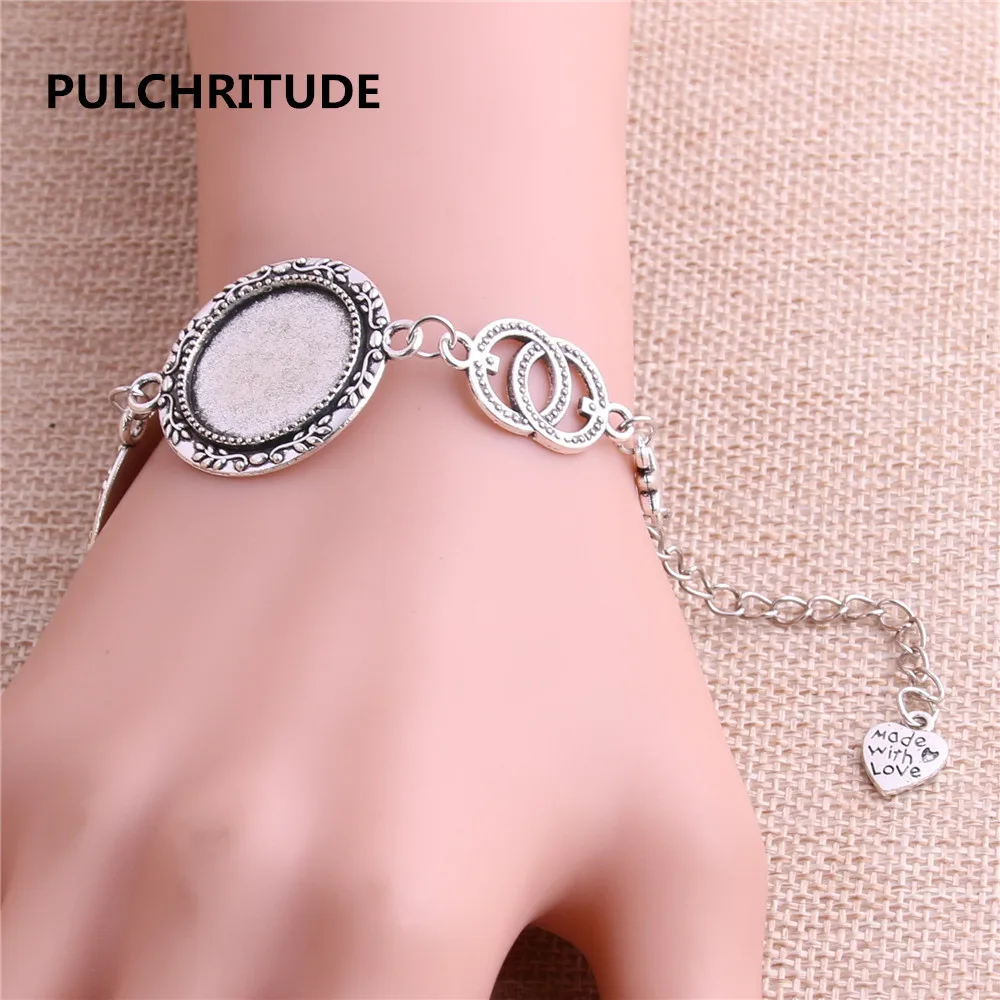 PULCHRITUDE 3 шт 22 см сплав античная серебряная цепочка браслет Звезда Шарм круглый