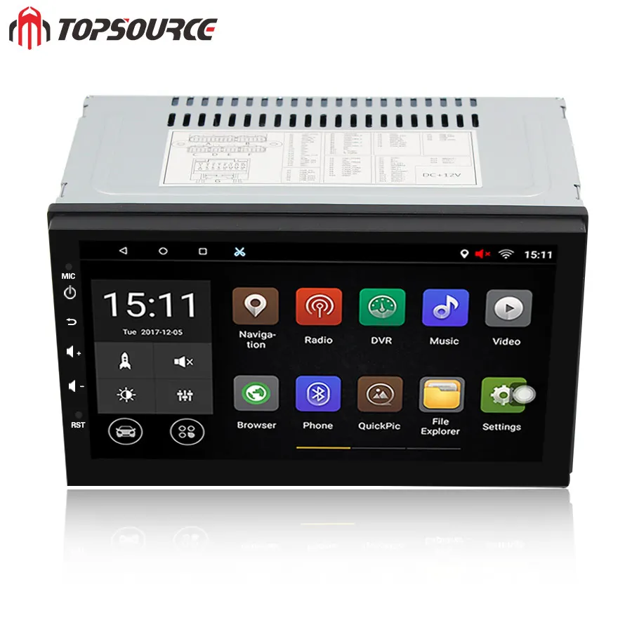 Автомобильный DVD плеер TOPSOURCE Universal 7 дюймов 2 din Rds GPS навигация Wi Fi Bluetooth Android 1