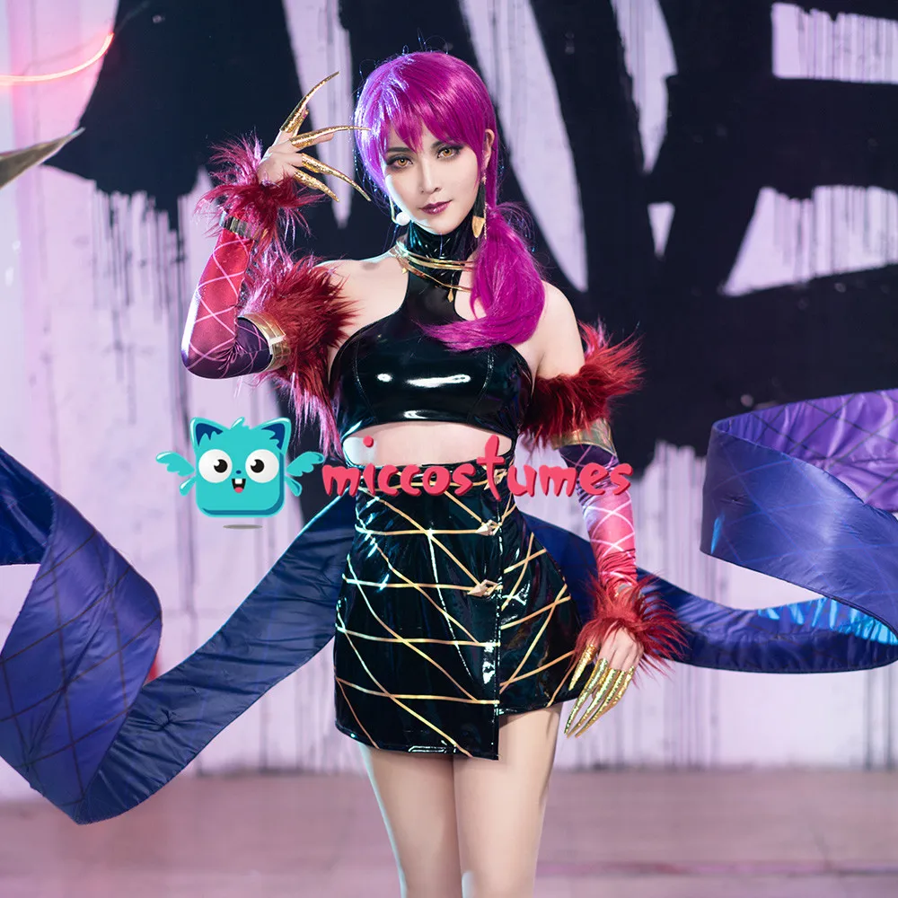 K/DA Pop Star Girls Evelynn Косплей Костюм Widowmaker женский костюм на Хэллоуин|Игровые костюмы| |