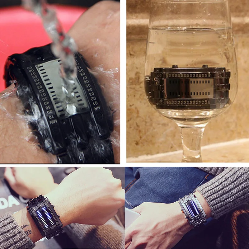 Часы мужские светодиодные G Shock креативные светящиеся водонепроницаемые