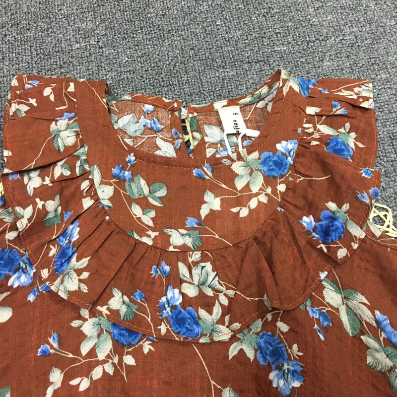 Платье для девочек платье хлопок Повседневная печать без рукавов с надписью |