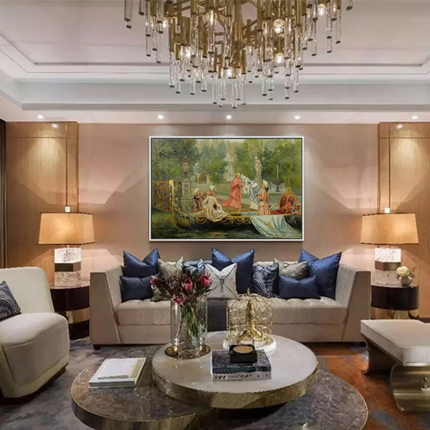 

Portrait Oil Paintings HD Print on Canvas Wall art Picture for Living room Hotel Decoration European Court Figures Oil Painting