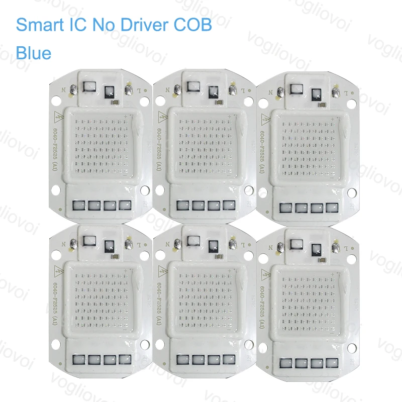 Vogliovoi светодиодный чип, COB 20W 30W 50W AC220V красного, зеленого и синего цвета умная ИС(интеграционная схема) не нужен драйвер Светодиодный лампа для DIY прожектор