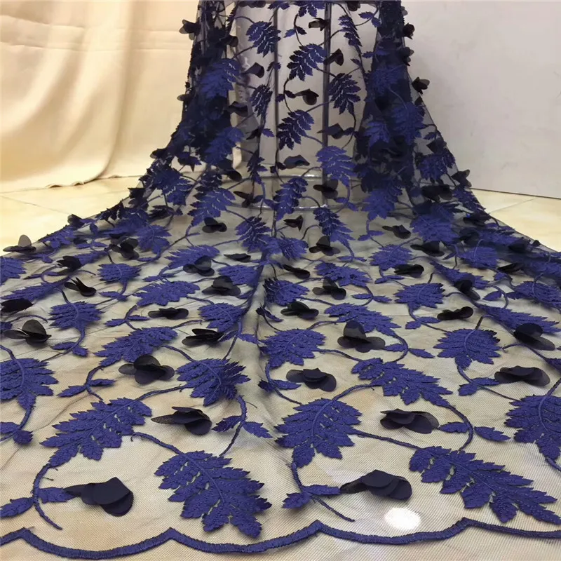 

Nigerian Embroidery Net Lace Wholesale 3D Appliques Tulle Lace Fabric with Beads Hot Sale African French Laces Fabrics xz65-2577