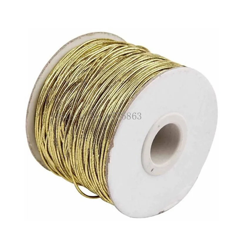 1 мм швейный Золотой эластичный шнур толщина рулон 100 метров AA7631|cord clamp|cord lanyardcord