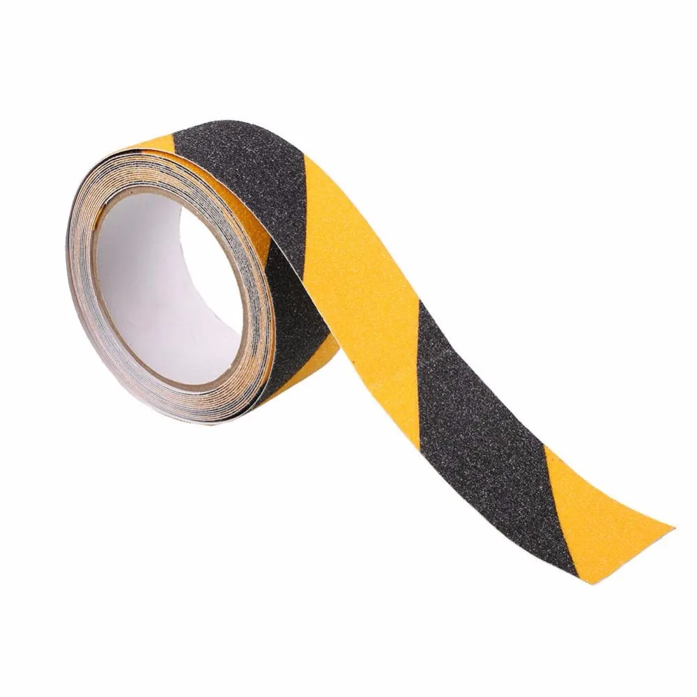 Черный желтый пол ванной Нескользящая самоклеющаяся лента Защитная