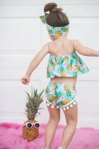 Новинка 2019 года летний комплект одежды для новорожденных девочек с рисунком