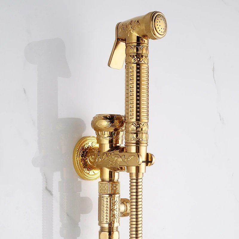 MTTUZK Bidet Faucets Single Cold Brass In Wall Handheld Hygienic Shower Spray Head For Wash Bathroom Toilet Car Rinse Airbrush |