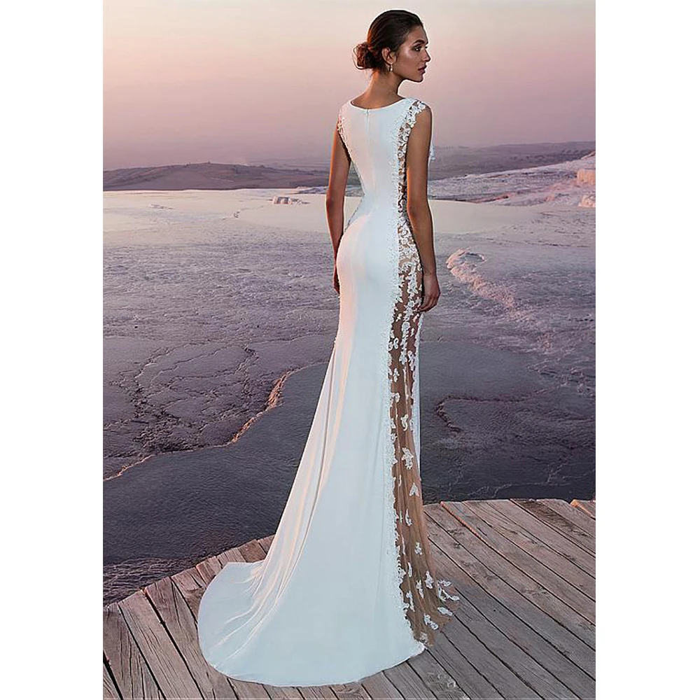 Белые свадебные платья с вышивкой Vestido de Noiva романтические молочные шелковые