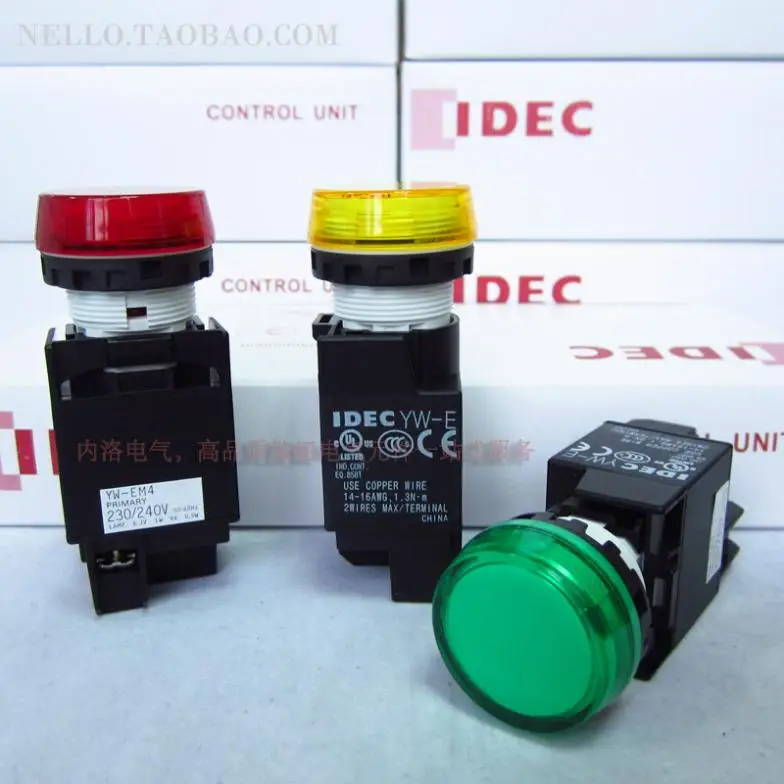 [SA] Япония и телефон LED 22 мм Круглый трансформатор пружинный IDEC YW1P 1BEM42 * AC110 в