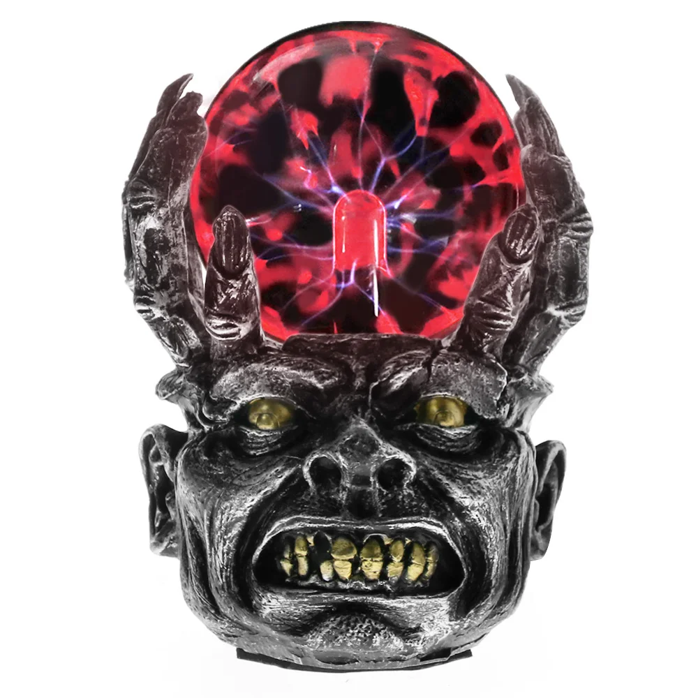 Голова плохого черепа волшебный плазменный шар ночная лампа зло скелет череп