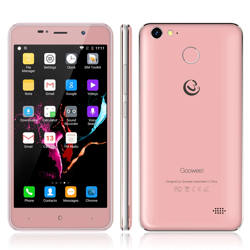 Бесплатный Флип Чехол Gooweel M15 4 г смартфон отпечатков пальцев MTK6737 Quad core 5 0 дюймов ips