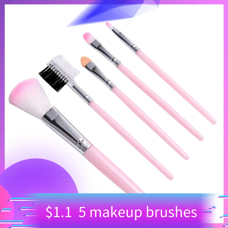 5 шт./компл. набор кистей для макияжа Тени век основа Косметические румяна