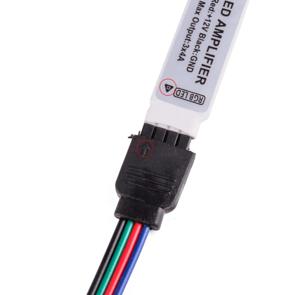 5pcs/lot 4pin Cable PCB Board Wire 10mm Free Welding Connector for 5050 LED RGB Strip light Female Adapter | Обустройство дома