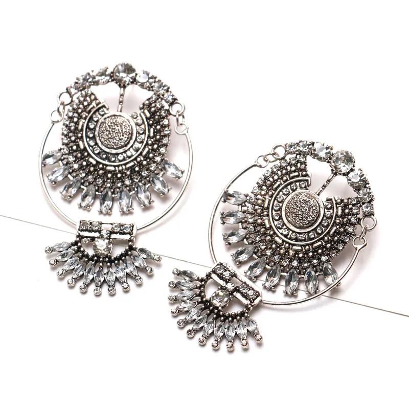 Ztech New Fashion Z Luxury Brand Rhinestones Water Drop Crystal Geometric Gem Designer Vintage Earrings For Women Free Shipping