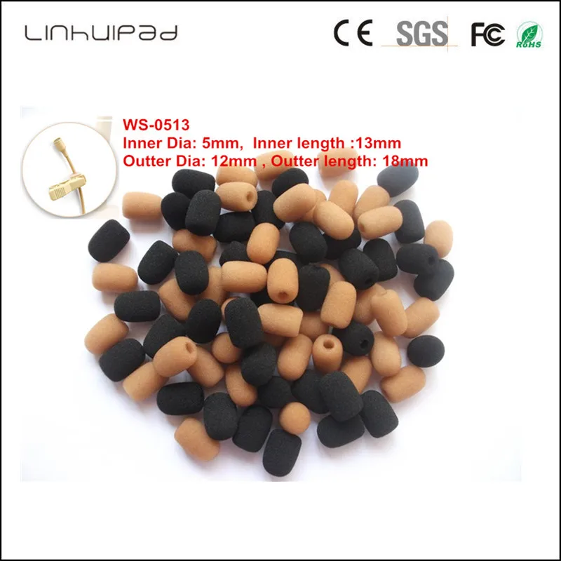 

Linhuipad 2 color(Black brown) Small foam windscreens Microphone foam sponge covers /5mm hole windscreens 10pcs/lot