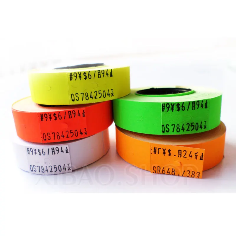 10 рулонов цена ярлык для бумаги ярлыки супермаркетов новые смешанные цвета