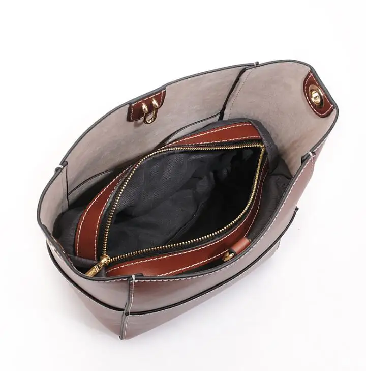 Женская сумка из натуральной кожи RTATD 2 размера модная классическая через плечо