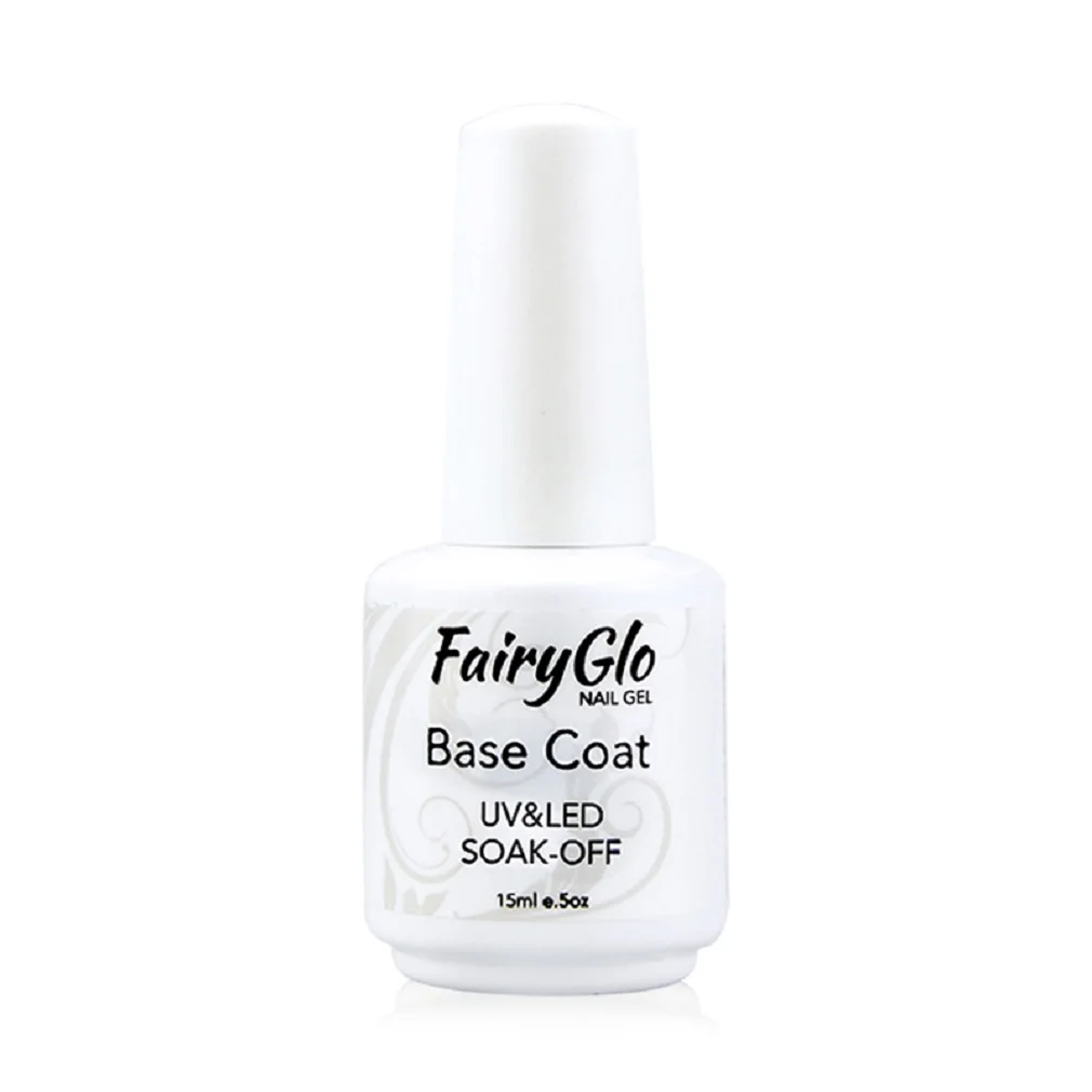 BASE COAT Fairyglo для ногтей гель 15 мл с сияющими блестками УФ гель лак для ногтей светодиодный Краски покрытие для ногтей, полустойкое к Платиновый гель для ногтей Лаки для горячего тиснения для дизайна ногтей - Цвет: BASE COAT