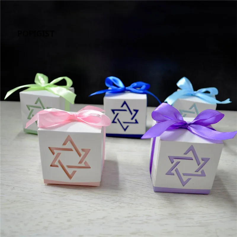 

Star Kids Happy Birthday Party Wedding Hollow Laser Out Carriage Baby Shower Favors Gifts Candy Boxes 50pcs