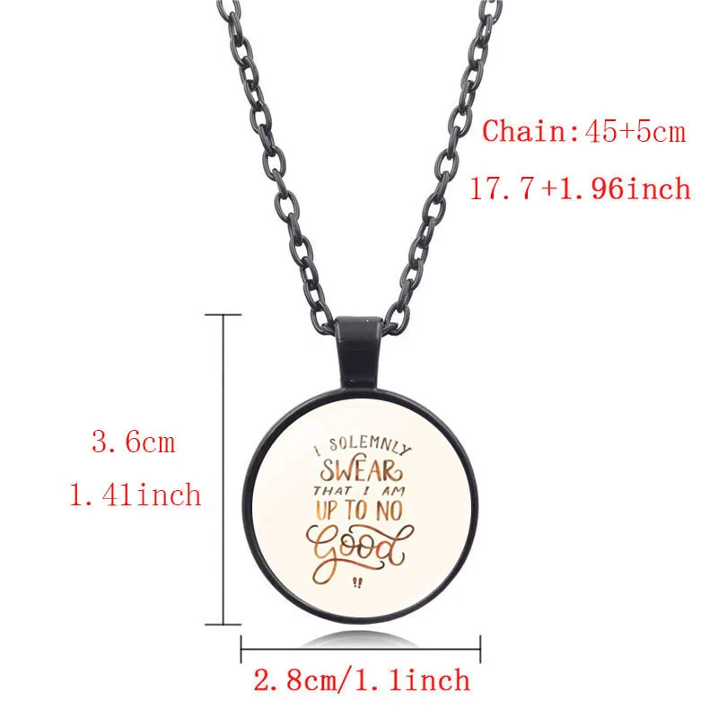 I Solemnly Swear That Am Up To No Good Time Series Necklace Jewelry Pendant Small Gifts for Men and Women | Украшения и