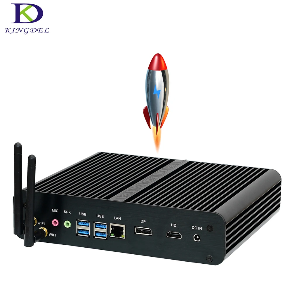 

Fanless Mini PC Barebone PC with Intel 6th Gen. Dual Core i7-6600U/6500U HD Graphics 520 1*DP+1*HDMI 300M Wifi Windows 10 Nettop