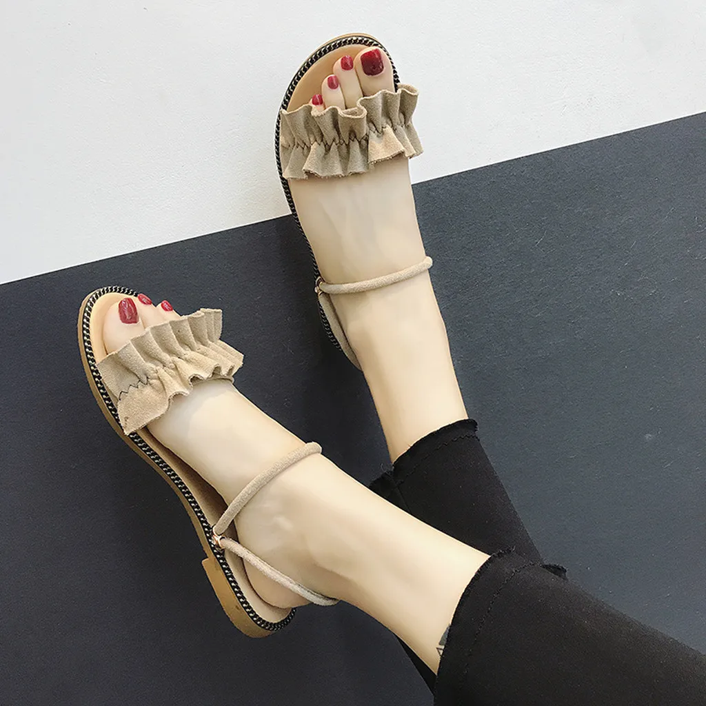 YOUYEDIAN/Женская обувь женские босоножки без шнуровки с открытым носком на низком