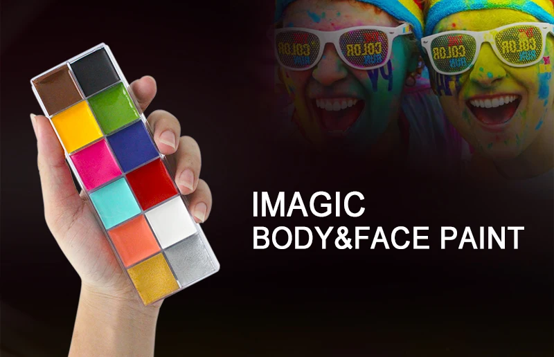 IMAGIC Хэллоуин лица специальный эффект Макияж Белый тело живопись макияж для костюма мяч Хэллоуин живопись макияж