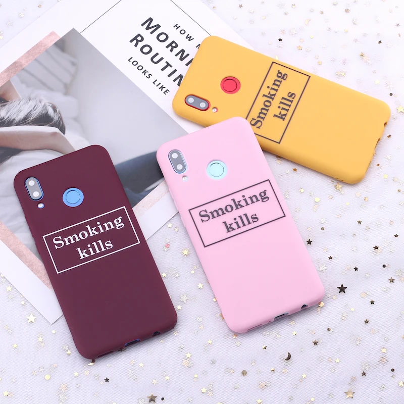 Силиконовый чехол для телефона Samsung S8 S9 S10 S10e S20 Plus Note 8 9 10 A7 A8 Smoking Kills Tumblr Quotes |