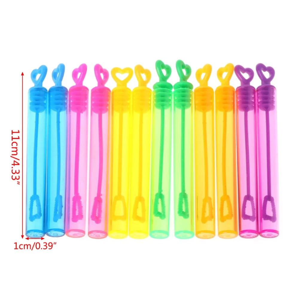 

Free Shipping 12pcs Heart Soap Bubble Bottles Toys Children Kids Outdoor Home Decor Toy