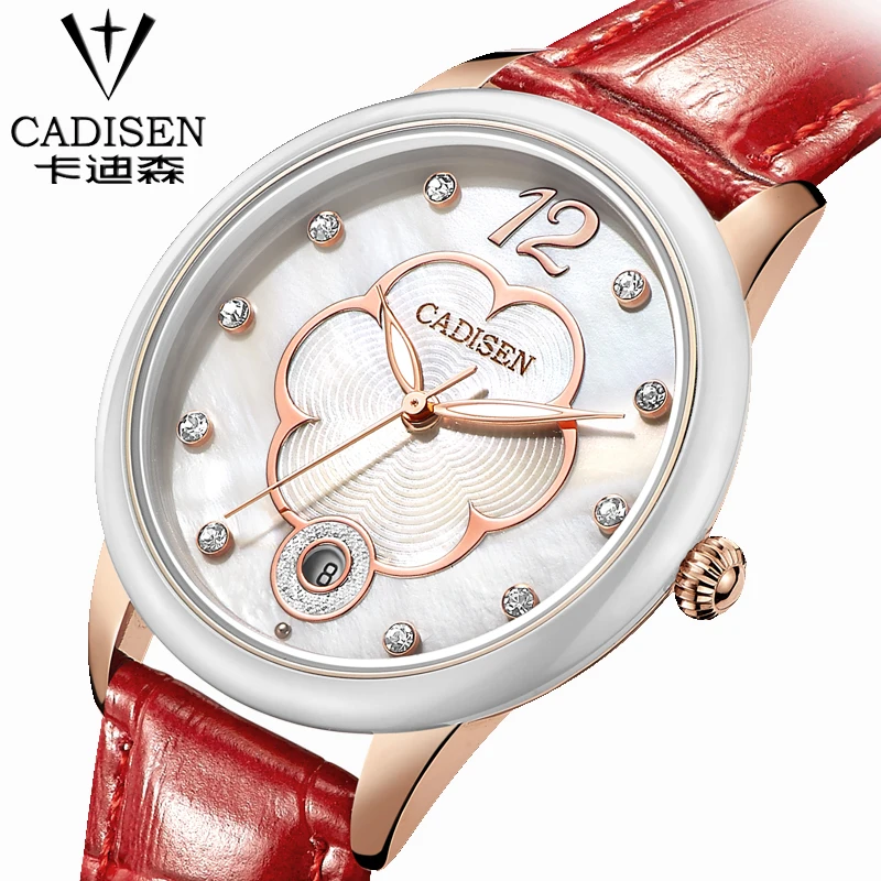 Швейцарские Женские часы люкс смотреть женщин бренд Бриллиант Жемчуг циферблат