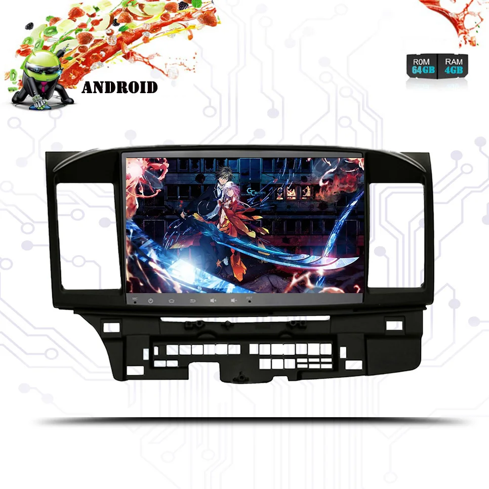 10.1&quot android 9.0 4G RAM 64G car radio multimedia player For Mitsubishi Lancer 07-2016 Auto 2 din dvd gps navigation stereo |