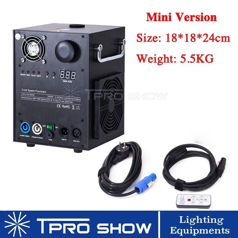 Mini Spark Machine Дистанционная машина фейерверков DMX Искра фонтан 400 Вт холодная пиротехника эффекты для свадебного мероприятия шоу 600 Вт сверкающие огни скоро - Цвет: Mini Spark Machine