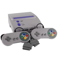 tv video game console for snes 16 bit games with two wired gamepads s video ntsc rca output