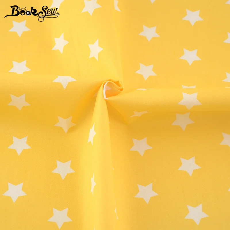 Booksew Новые поступления Текстиль для дома 100% хлопок саржа Ткань Star Дизайн Жир