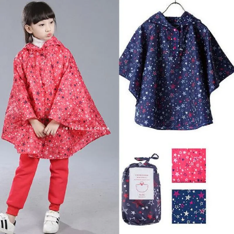 WINSTBROK плащ-дождевик из жаккардовой ткани детская непромокаемая одежда с