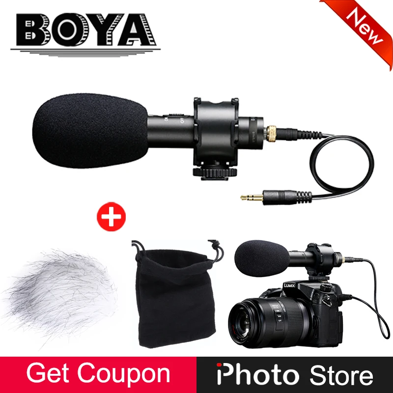 BOYA by pvm50 Профессиональный 3.5 мм стерео x/y конденсаторный микрофон для DSLR Камера