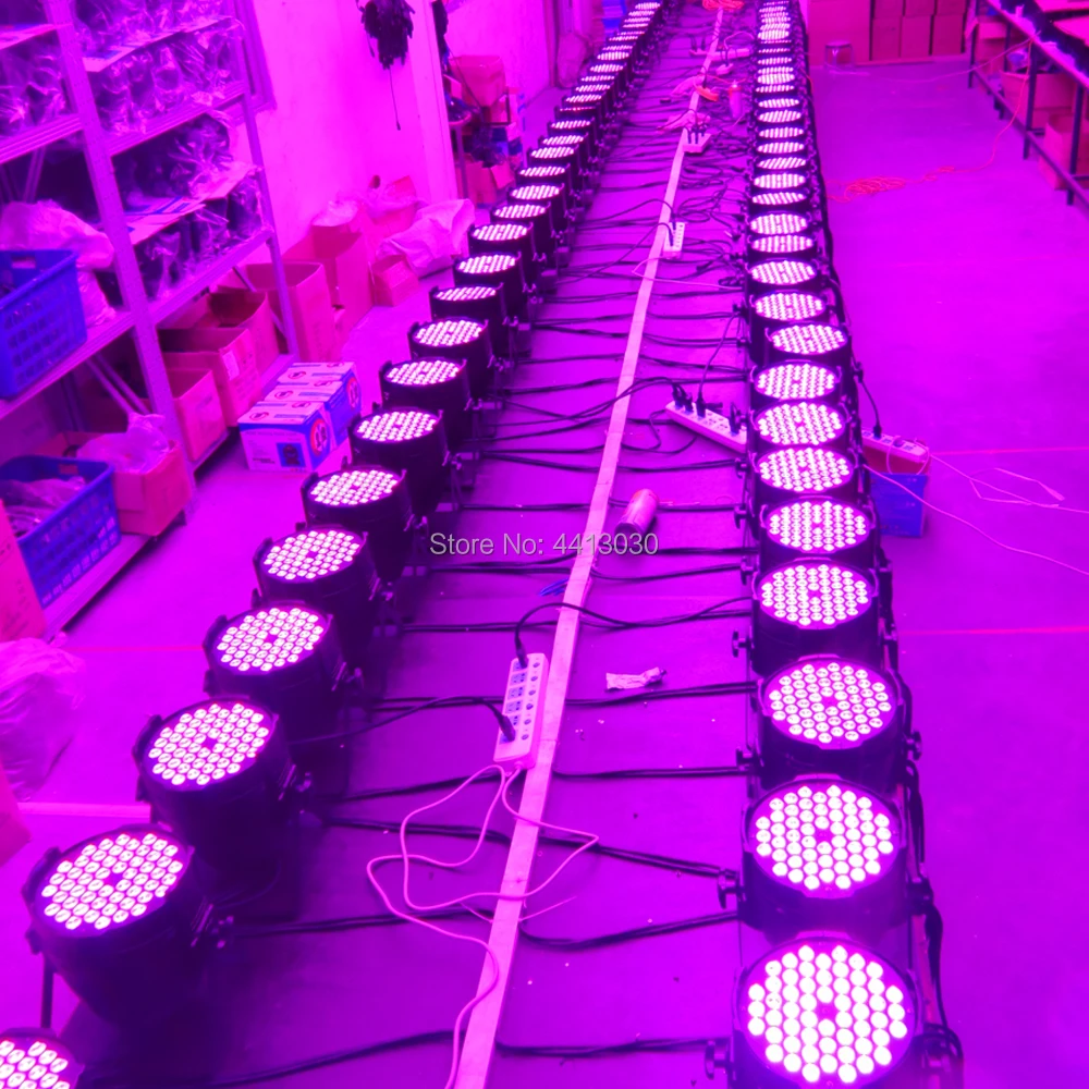 8 шт./лот Горячая продажа черный LED Par Can 64 RGB 54x3W люстра Прямая с фабрики|Эффект