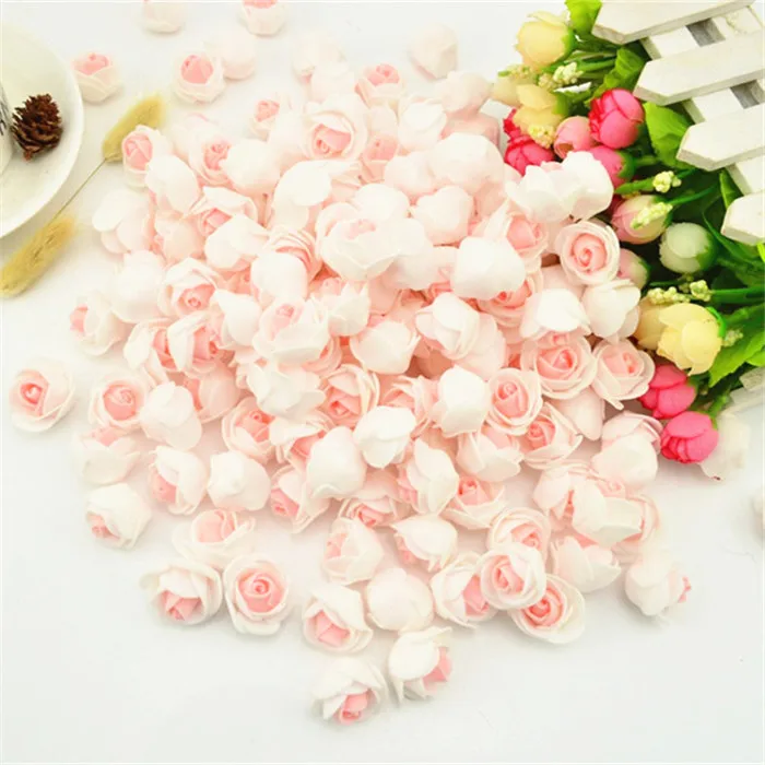 A24 White Champagne 20 шт. 3,5 см мини ПЭ пены розы искусственные головки цветов для DIY венки Аксессуары свадебные украшения вечерние ручной работы подарок ремесла - Цвет: A24 White Champagne