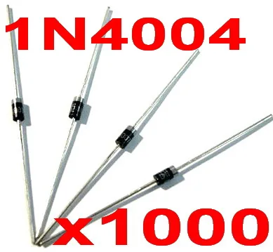 

(1000 шт./лот) 1N4004, выпрямительный диод, DO-41,400 В, 1A