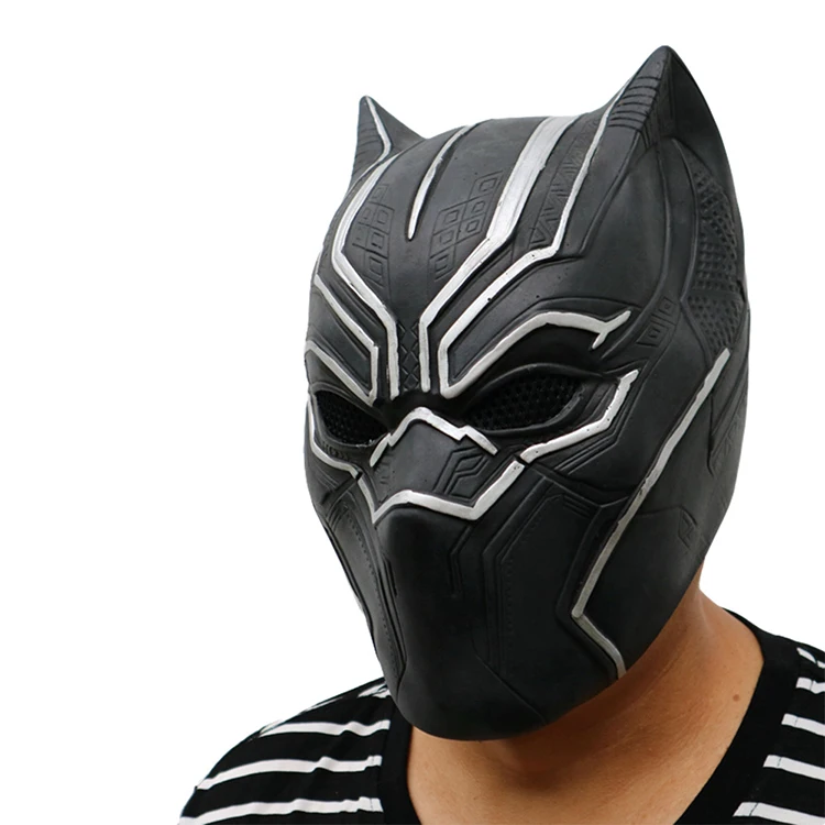 Косплей черная маска Пантеры перчатка латекс Капитан Америка 3 Marvel Civil War Hero Prop Хэллоуин костюм аксессуары