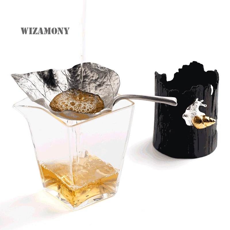 WIZAMONY китайский чай ручной работы фильтр чистый жестяной чайный набор аксессуары