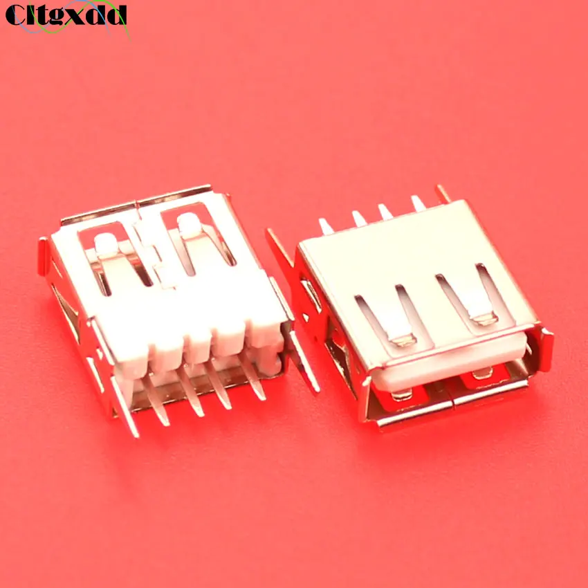 Cltgxdd 10 шт. 4-контактный разъем USB 2 0 типа A фиксированные ножки Вертикальная