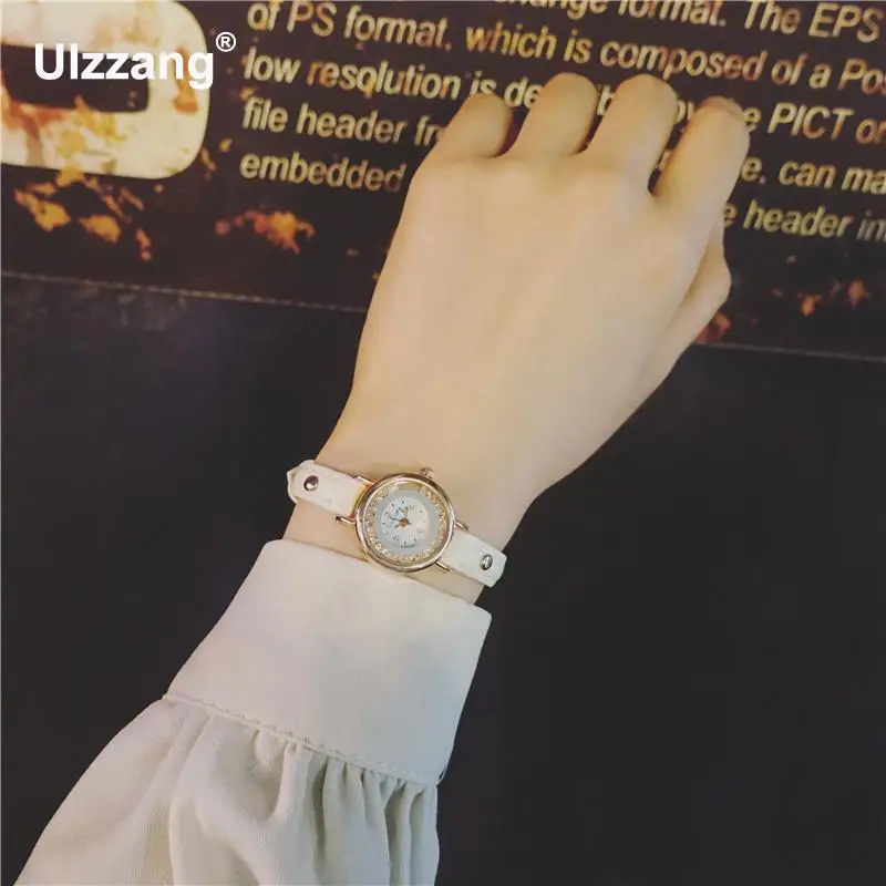 Роскошные ясно капель кварцевые женские часы небольшой свежий ретро простой