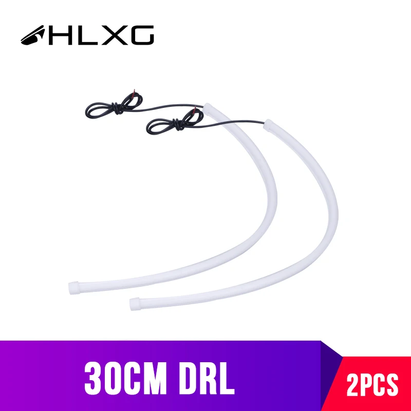 DRL Daytime Running Lights White Turn Signals Guide LED Strip Light for Headlight Assembly Drop Shipping diode lamps cars | Автомобили и