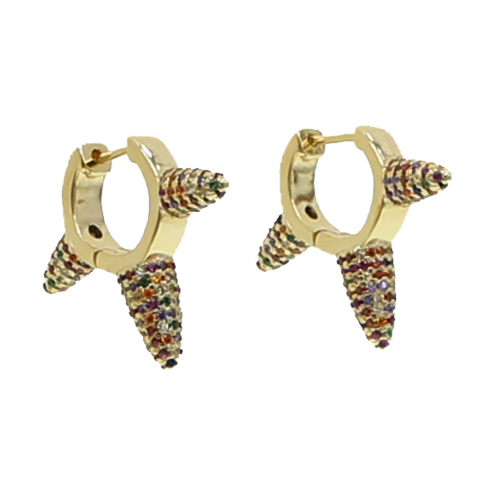 Новый стиль 2019 нежный золотое покрытие 3 шпилька серьга в виде обруча для женщин