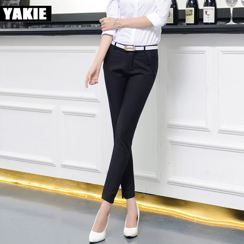 Брюки-карандаш женские деловые с завышенной талией и высокой посадкой | Женская