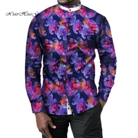 african shirt men long sleeve shirt fashion bazin riche tops casual african print shirt coat causal party office shits wyn646